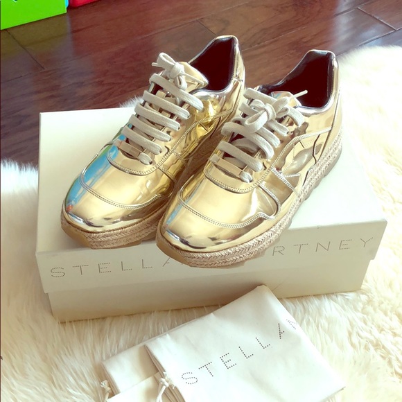 Stella McCartney wedges gold